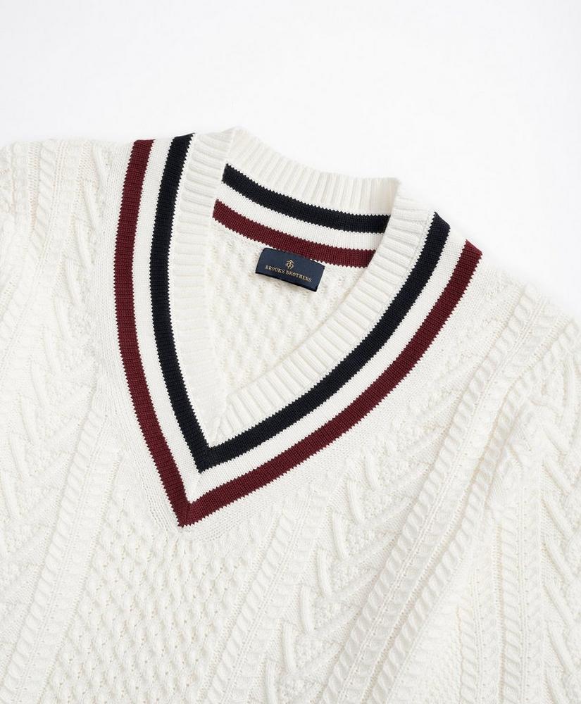 Supima® Cotton Tennis Sweater, image 2