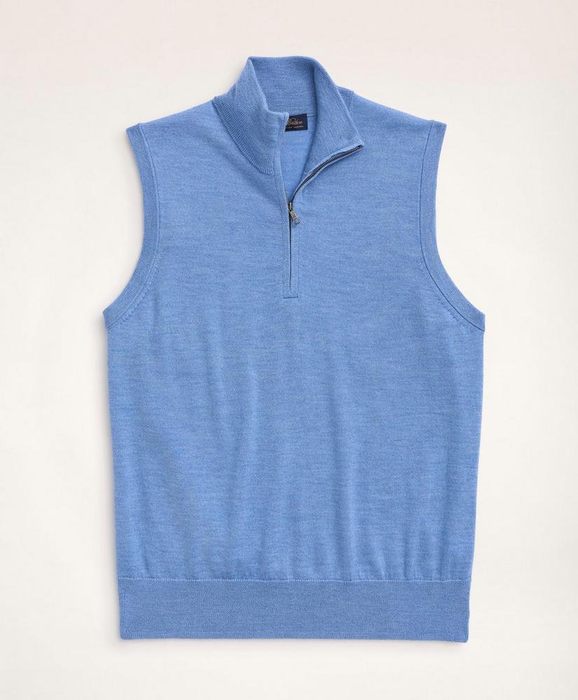 Merino Wool Half-Zip Vest, image 1