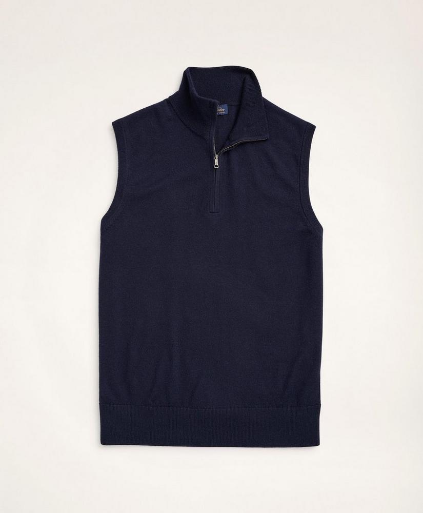 Merino Wool Half-Zip Vest, image 1