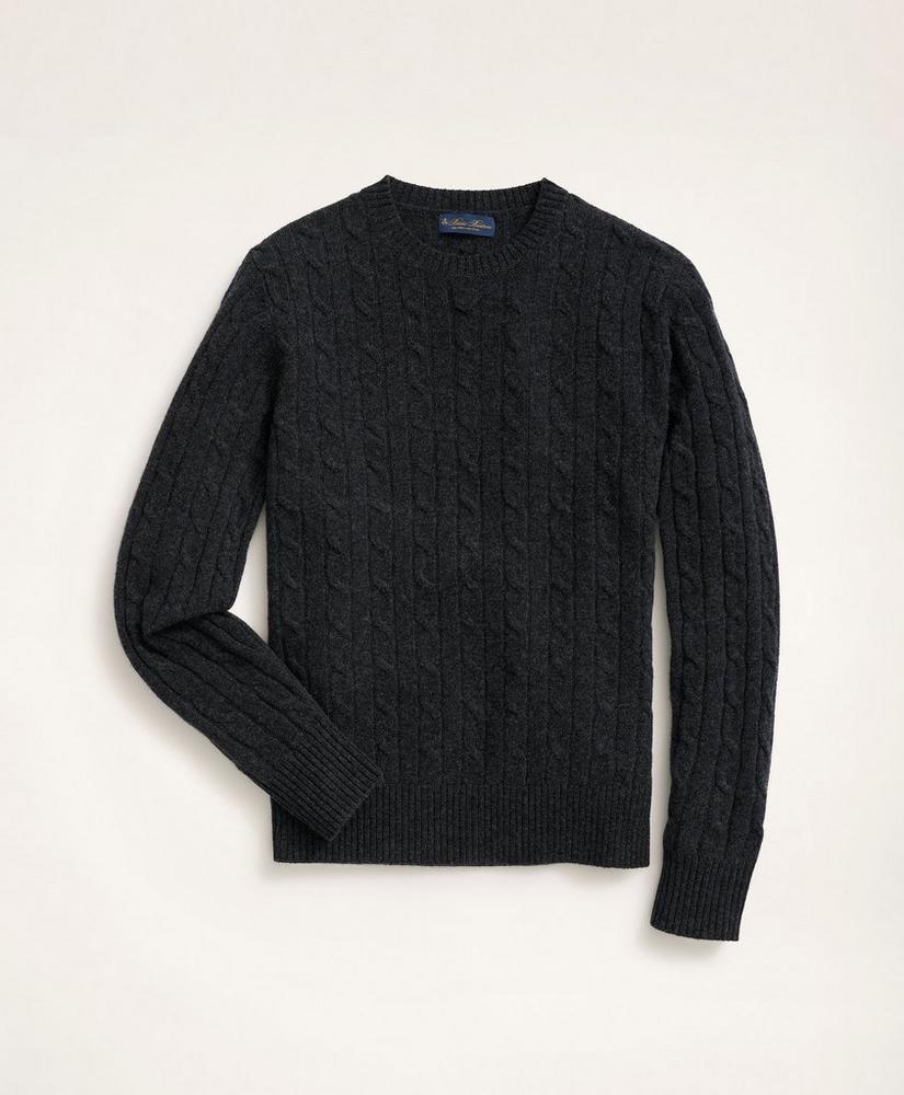 Lambswool Cable Crewneck Sweater, image 1