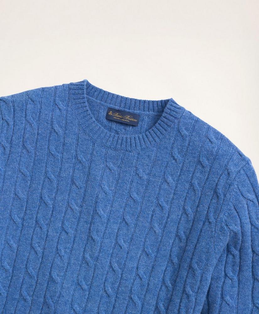 Brooksbrothers Lambswool Cable Crewneck Sweater
