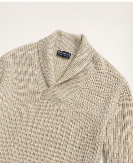 Shawl Collar Wool Blend Sweater, image 2