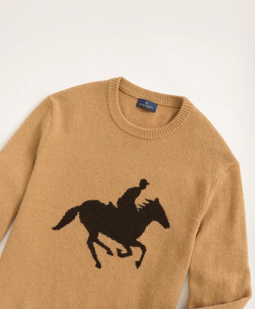 Horse Intarsia Crewneck Sweater, image 2