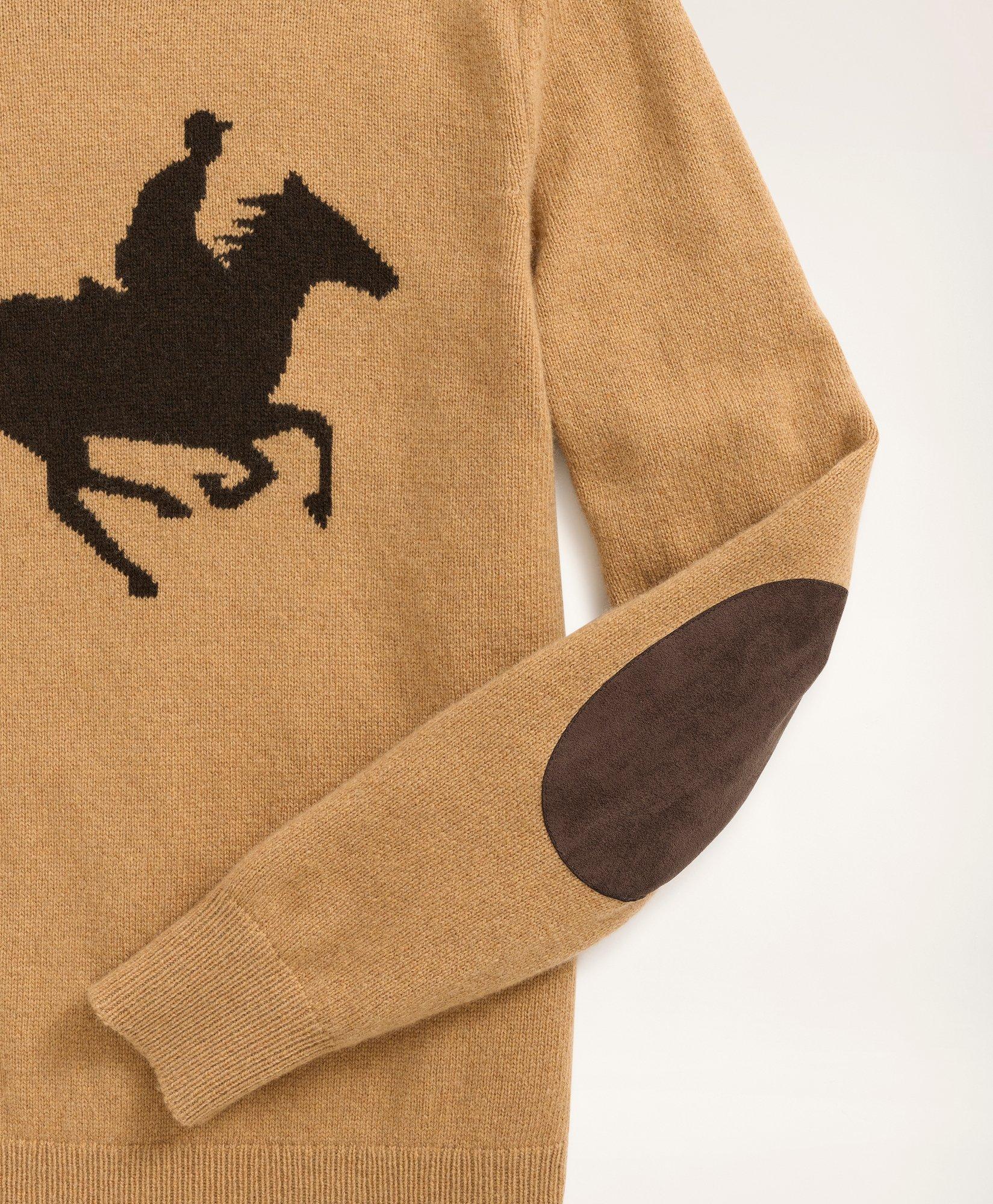 Horse Intarsia Crewneck Sweater