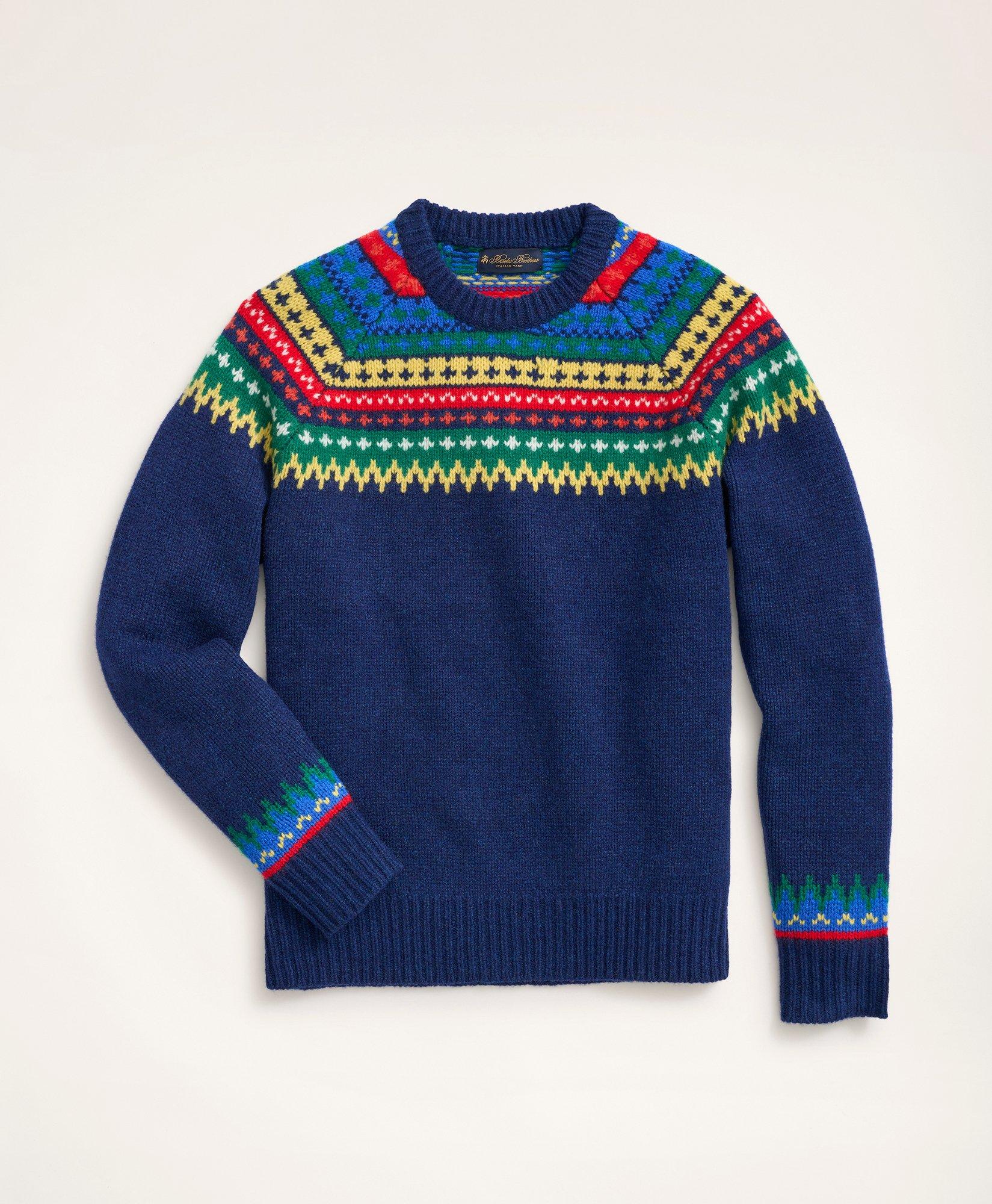 Fair Isle Lambswool Crewneck Sweater