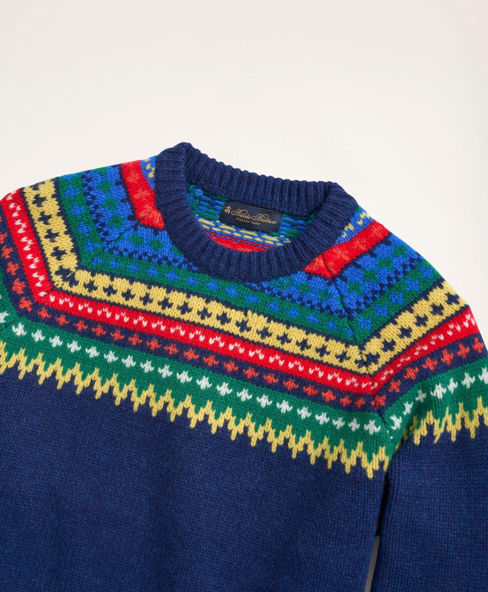 Fair Isle Lambswool Crewneck Sweater