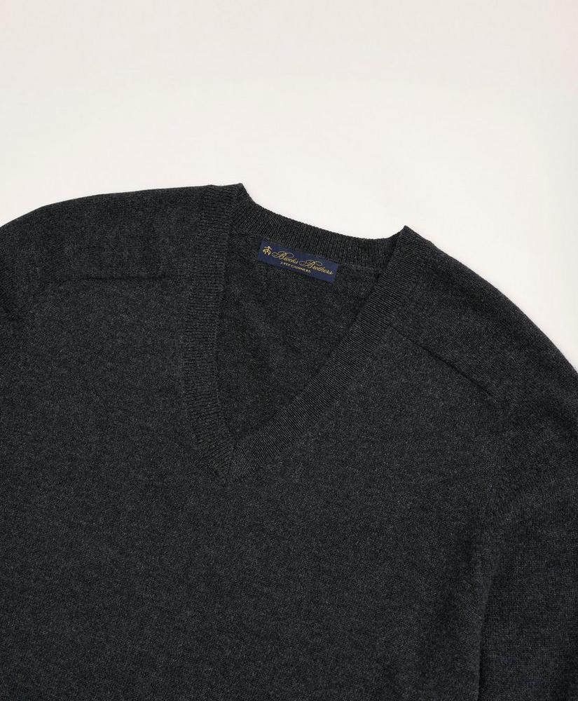 3-Ply Cashmere V-Neck Sweater, image 2
