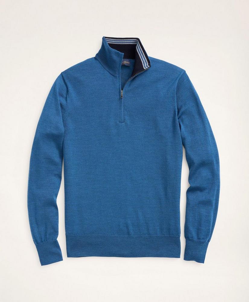 Merino Wool Half Zip Sweater, image 1