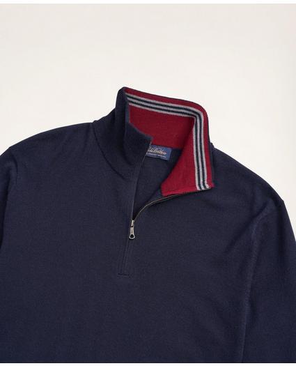 Merino Wool Half Zip Sweater, image 2