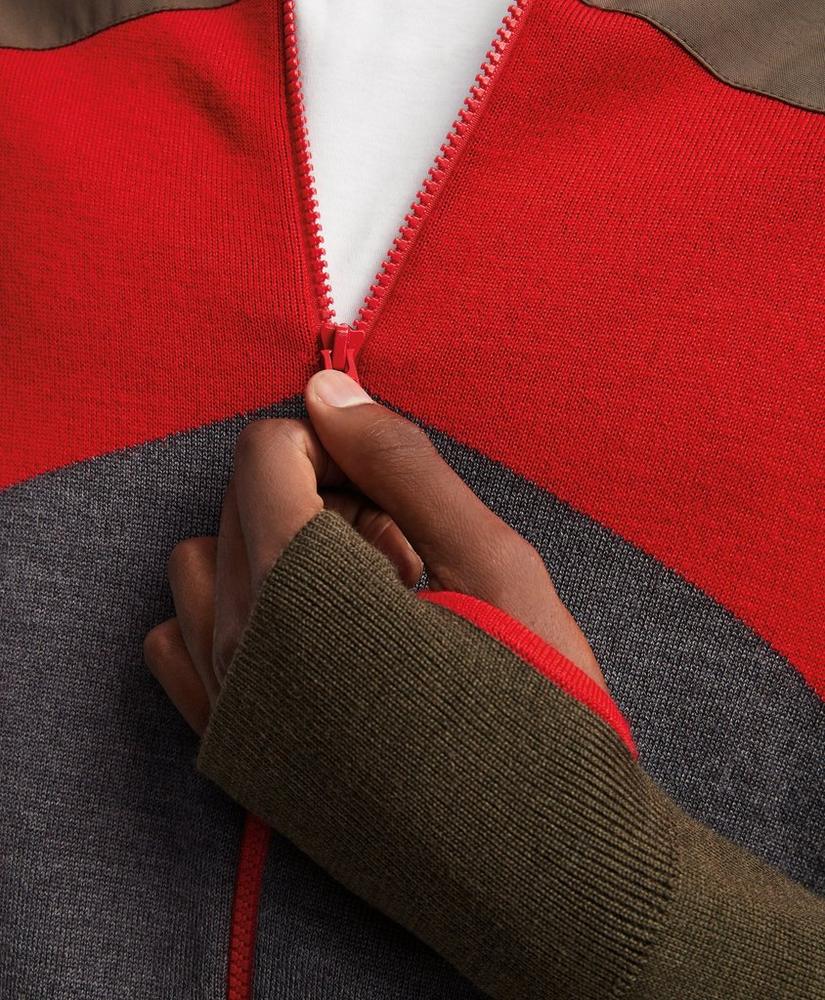 Brooks Brothers x SPYDER Color-Block Ski Full Zip Cardigan Sweater, image 4