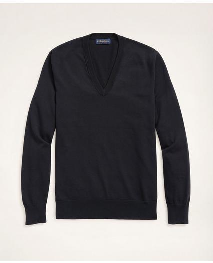 Supima® Cotton V-Neck Sweater, image 1
