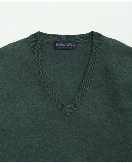 Supima® Cotton V-Neck Sweater, image 4
