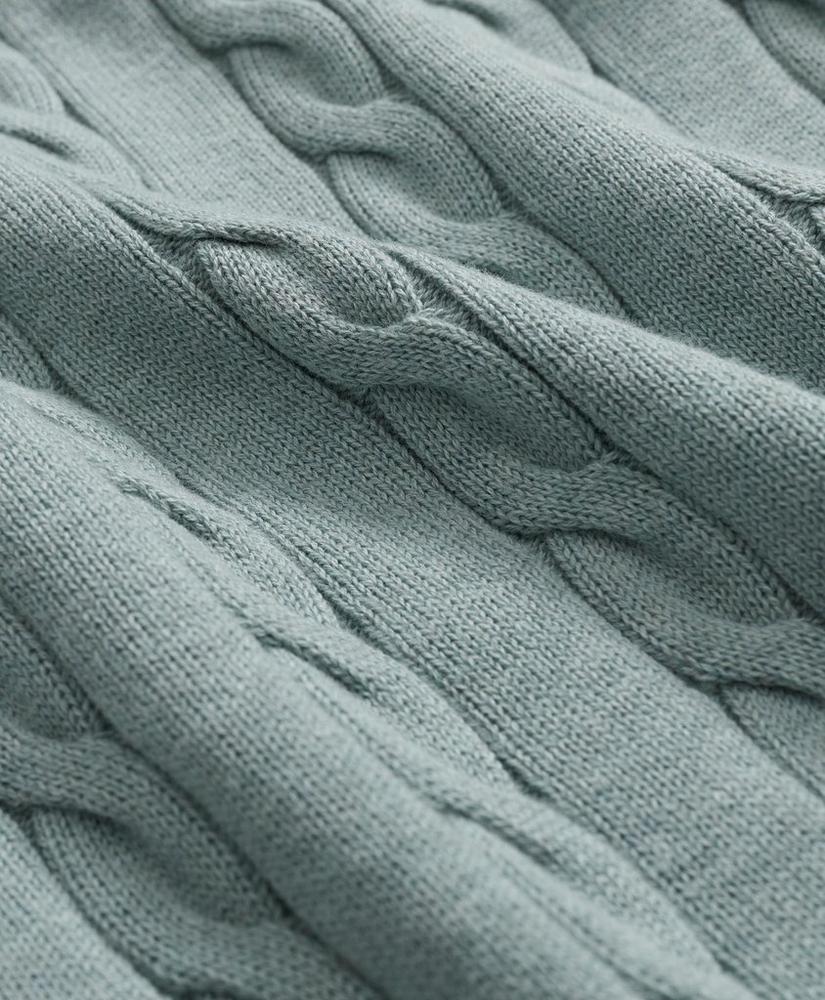 Supima® Cotton Cable Crewneck Sweater, image 3
