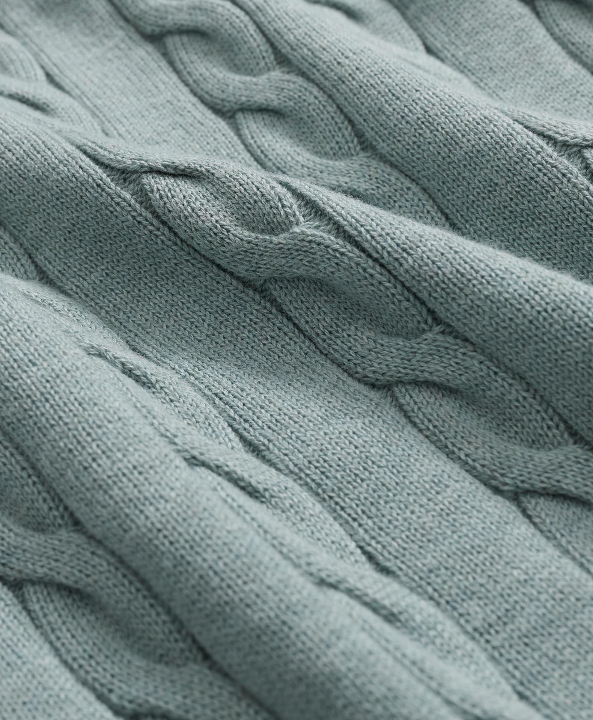 Supima® Cotton Cable Crewneck Sweater