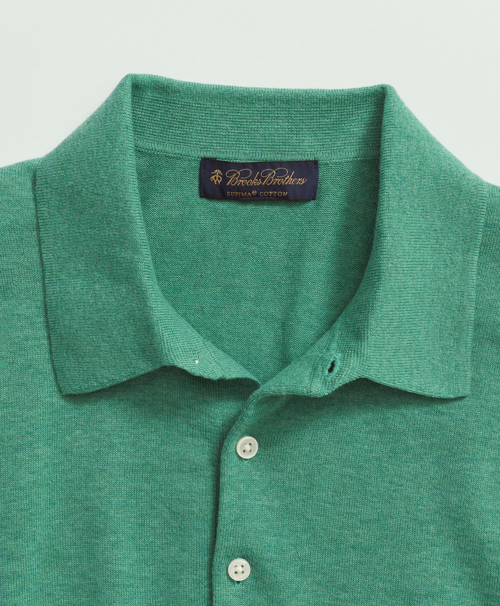 Supima® Cotton Short-Sleeve Polo Sweater