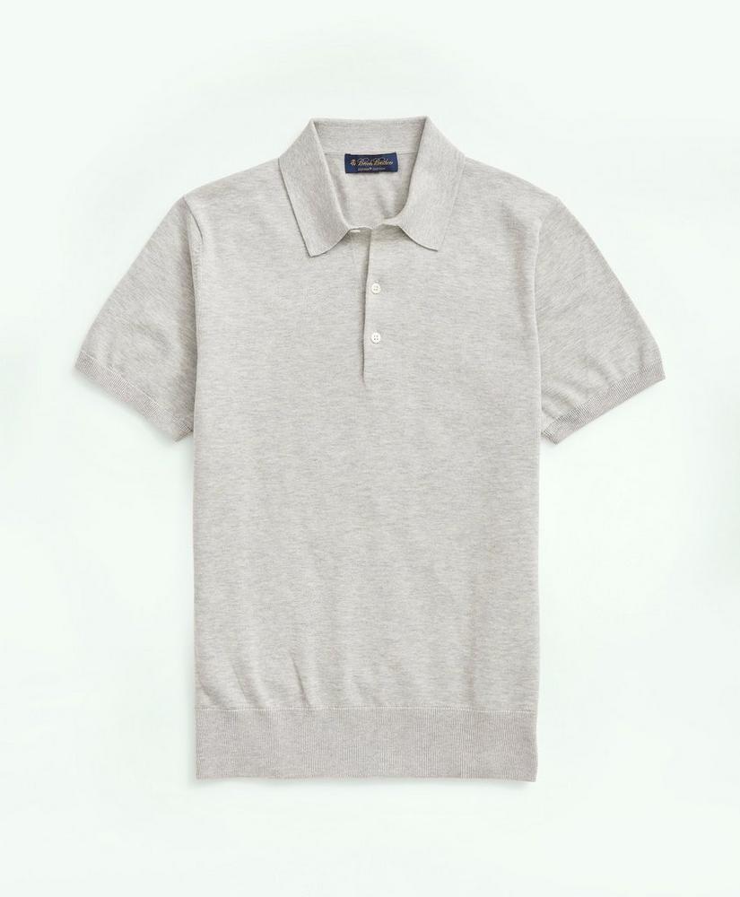 Supima® Cotton Short-Sleeve Polo Sweater, image 1