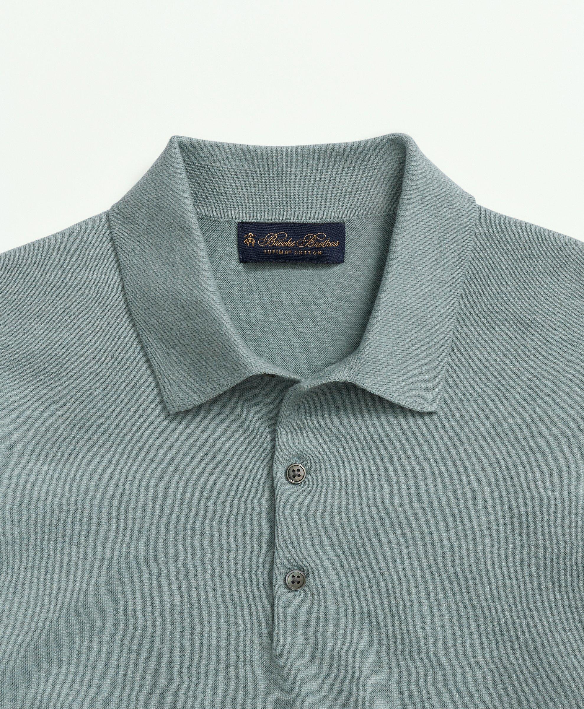 Supima® Cotton Short-Sleeve Polo Sweater