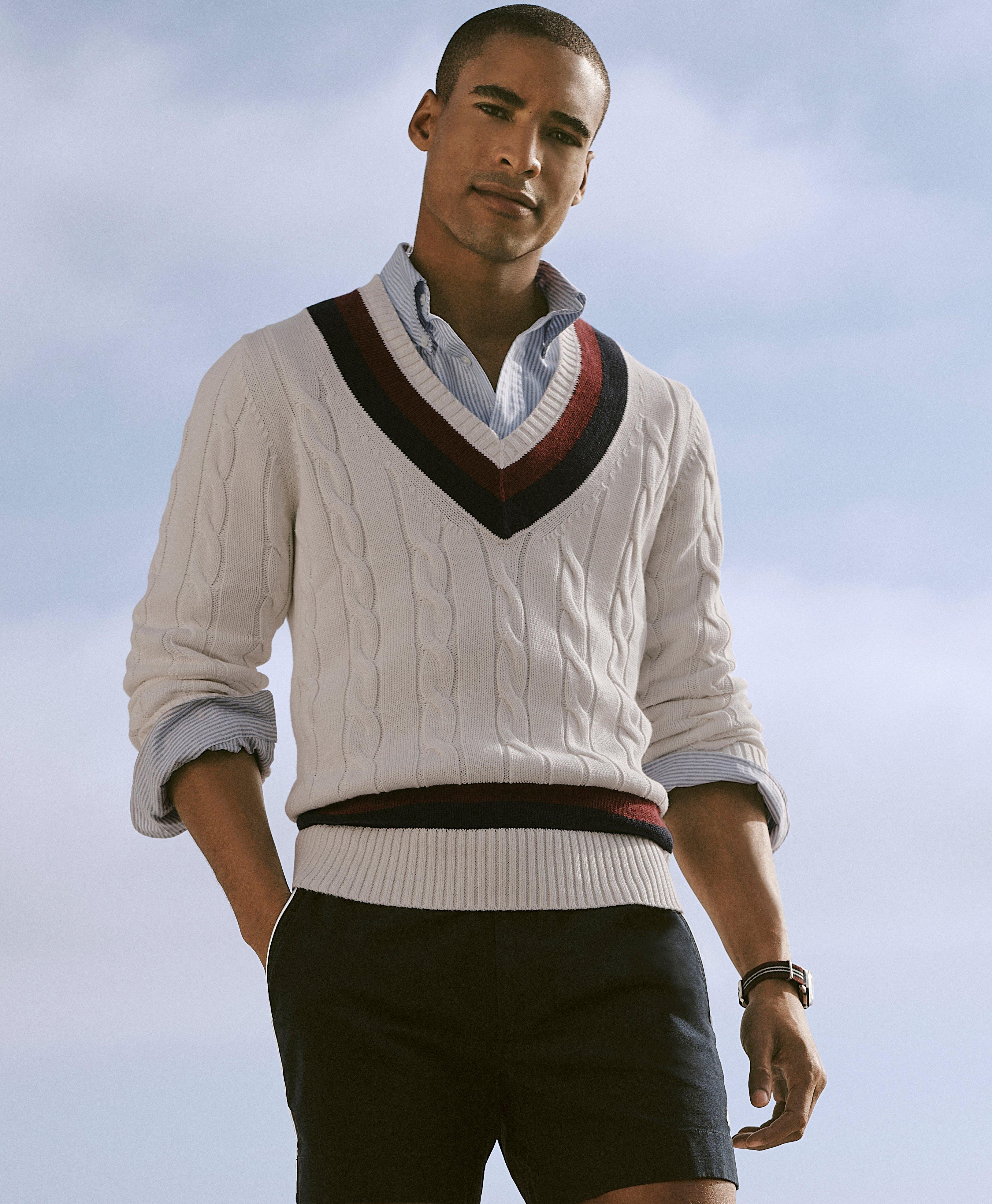 Mens Lambswool V-Ne‎ck Sweater