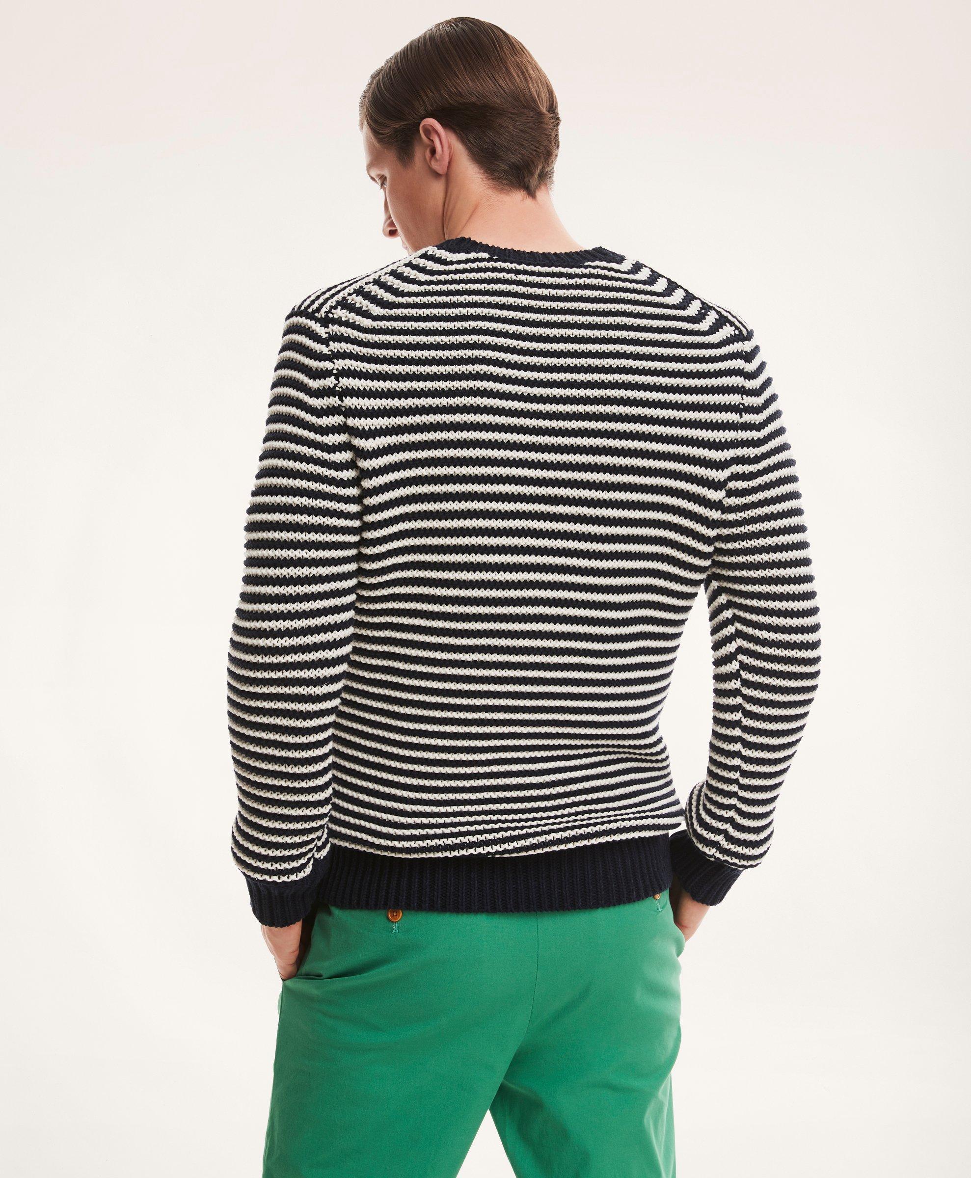 Sporty Line Intarsia Short-Sleeved Crewneck - Men - Ready-to-Wear