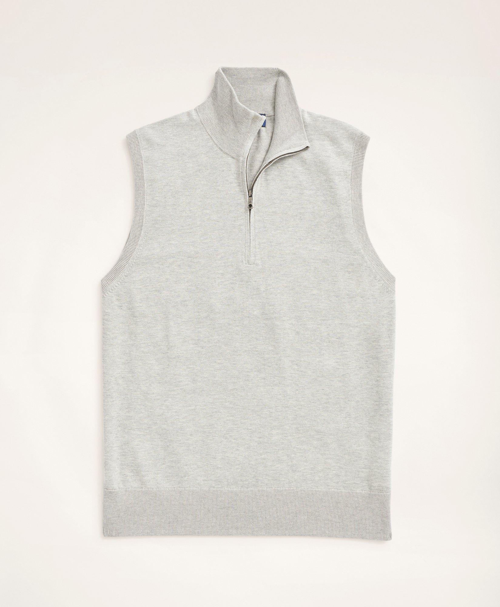 Supima Cotton Half Zip Sweater Vest