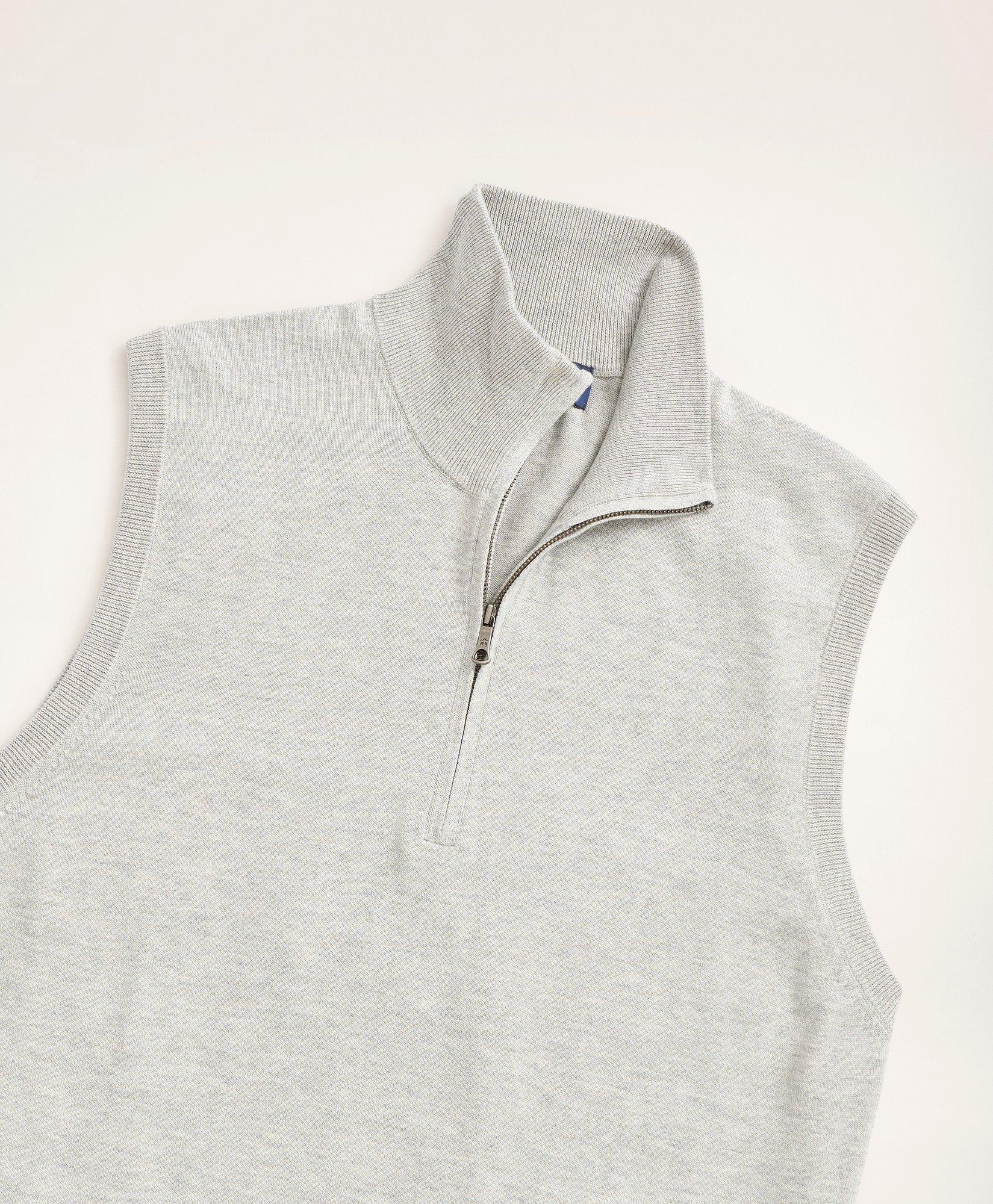 Supima® Cotton Half-Zip Sweater Vest