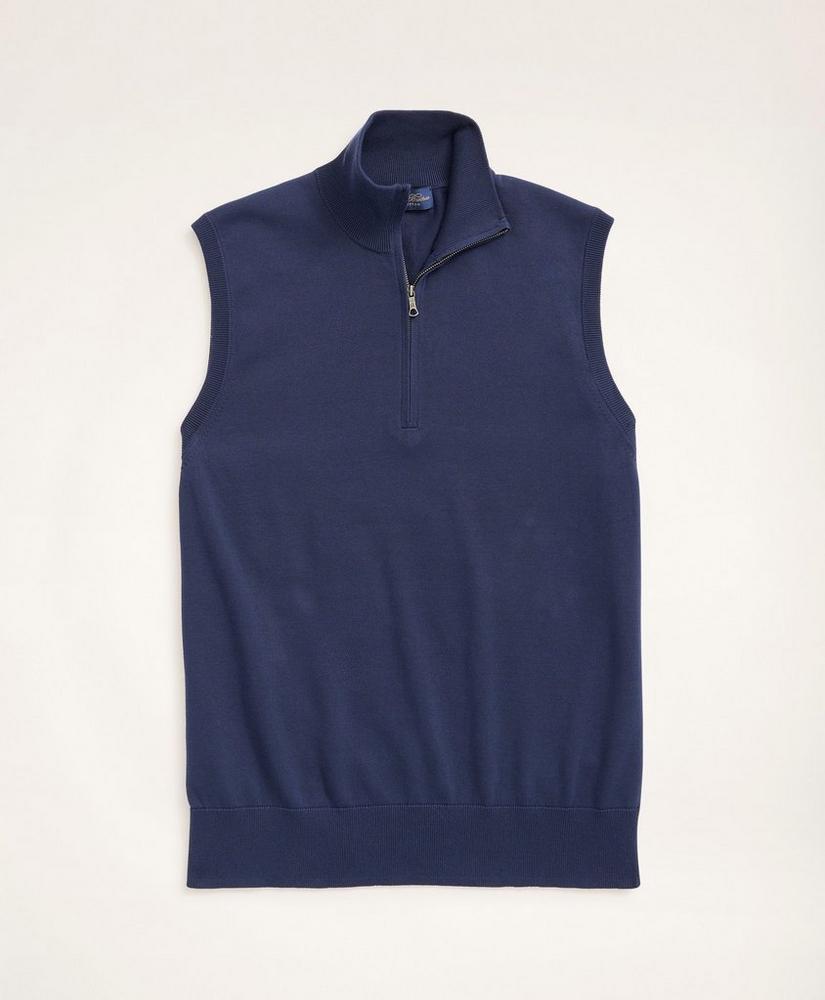 Supima® Cotton Half-Zip Sweater Vest, image 1