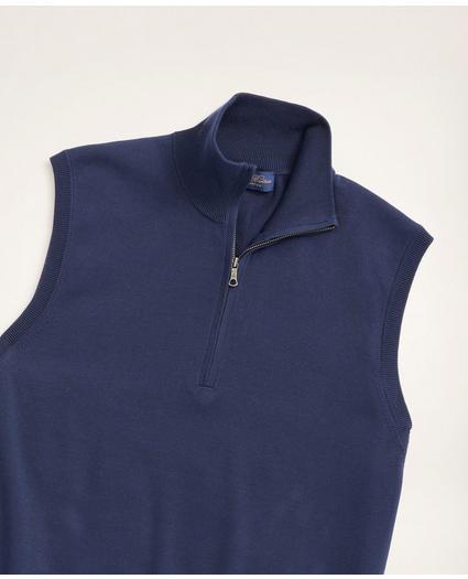 Supima® Cotton Half-Zip Sweater Vest, image 2