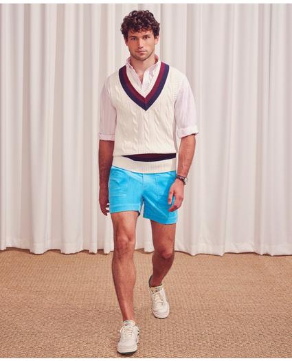 Supima® Cotton Cable Tennis Sweater Vest, image 2