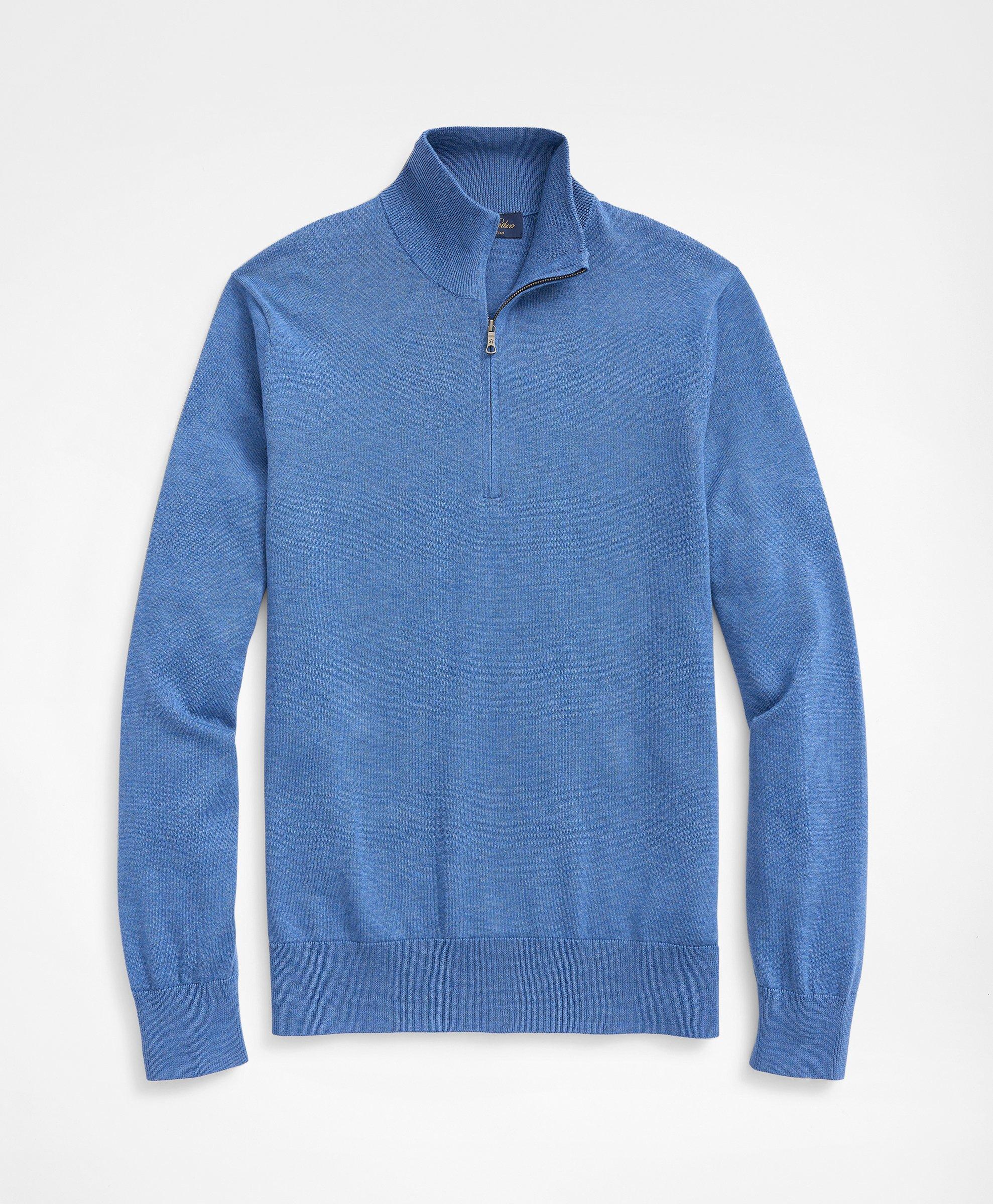 Cotton French Terry Half-Zip Sweatshirt