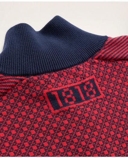 Cotton Jacquard 1818 Half-Zip Sweater, image 3