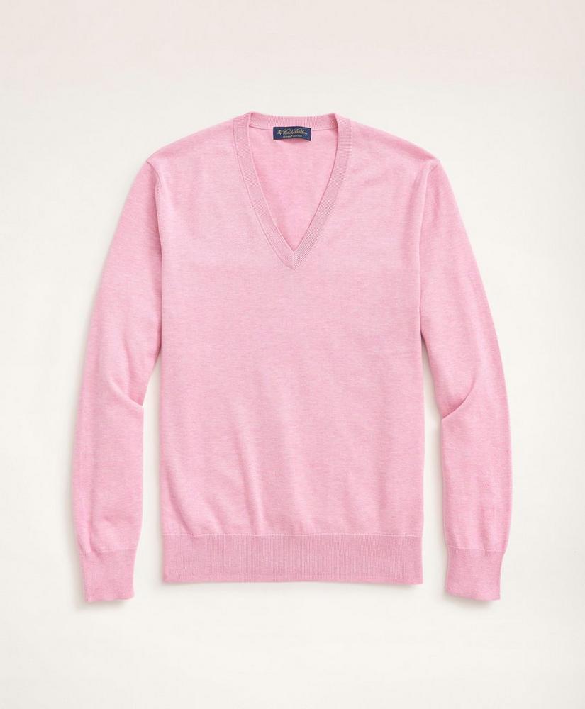 Supima® Cotton V-Neck Sweater, image 1