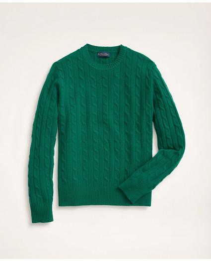Lambswool Cable Crewneck Sweater, image 1
