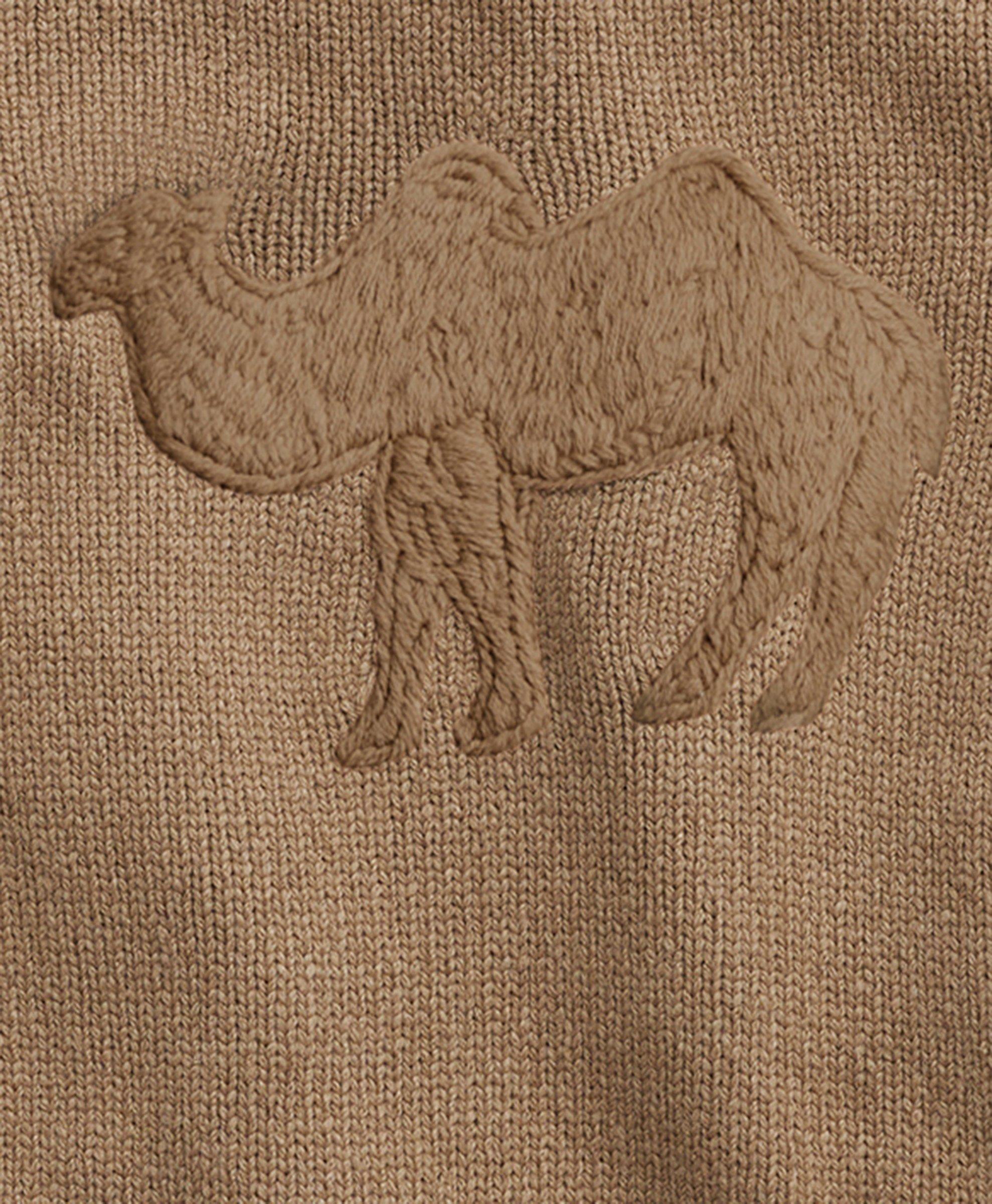 Camel Hair Camel Motif Sweater