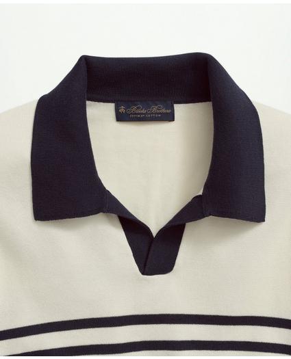 Supima® Cotton Mariner Stripe Polo Sweater, image 2