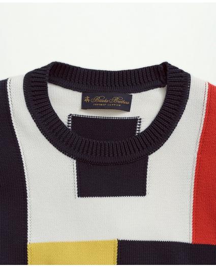 Supima® Cotton Nautical Flag Crewneck Sweater, image 7