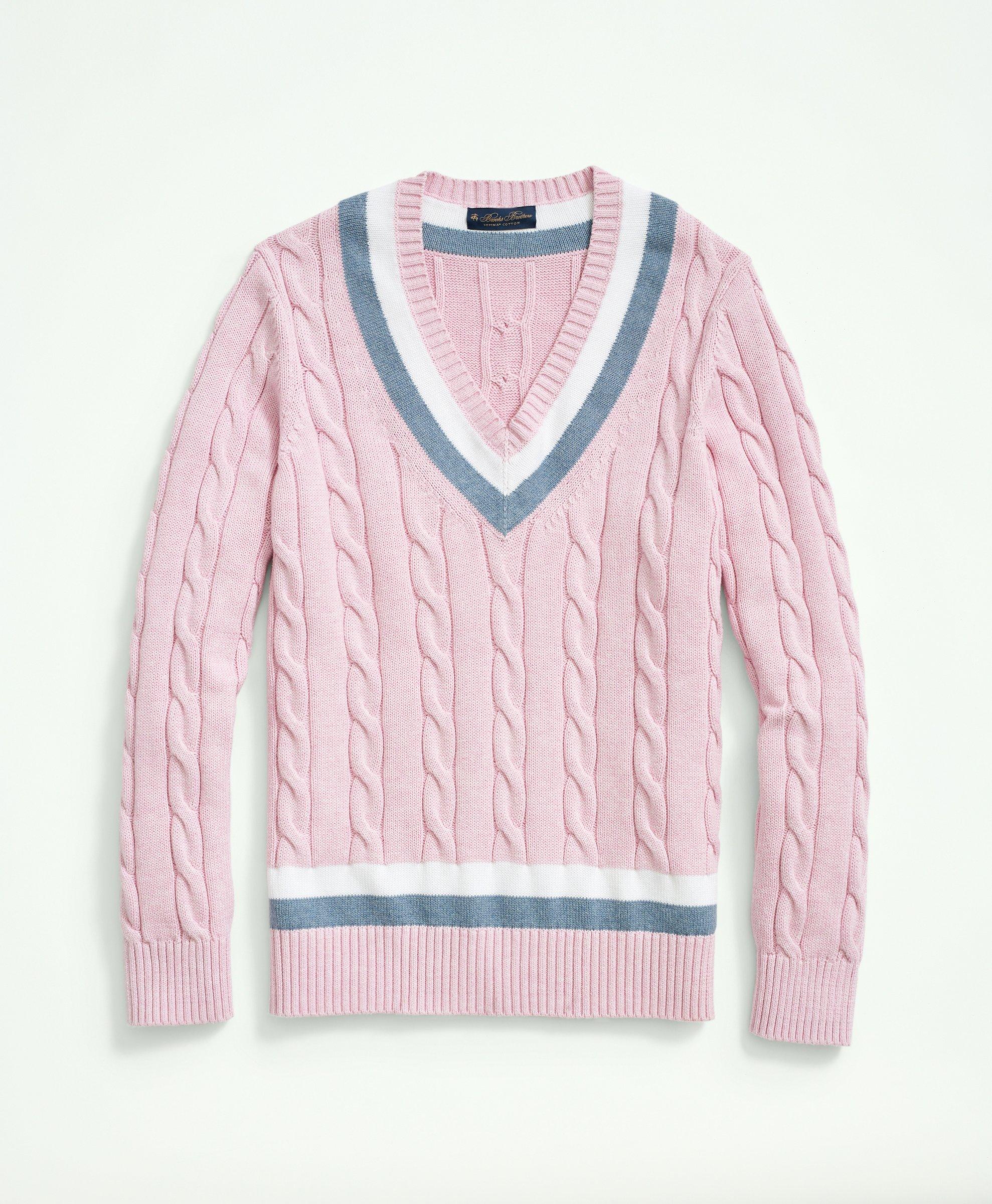 Supima Cotton Pastel Tennis Sweater