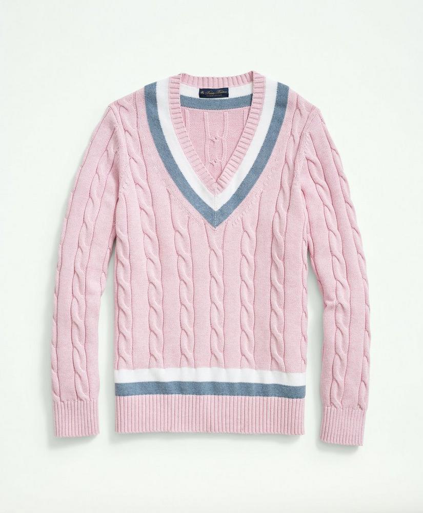 Supima® Cotton Pastel Tennis Sweater, image 1