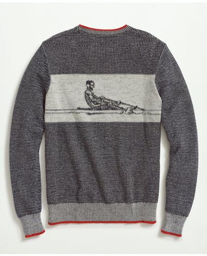 Supima® Cotton Intarsia Rower Crewneck Sweater, image 5