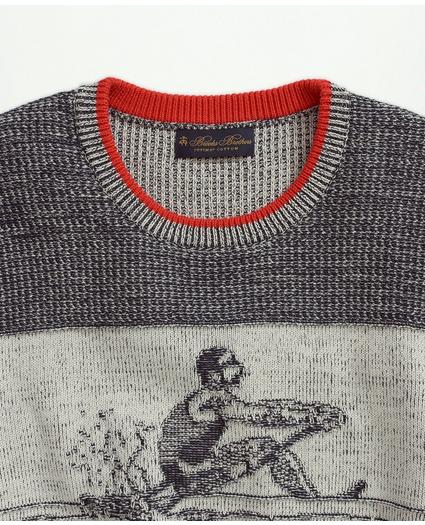 Supima® Cotton Intarsia Rower Crewneck Sweater, image 6