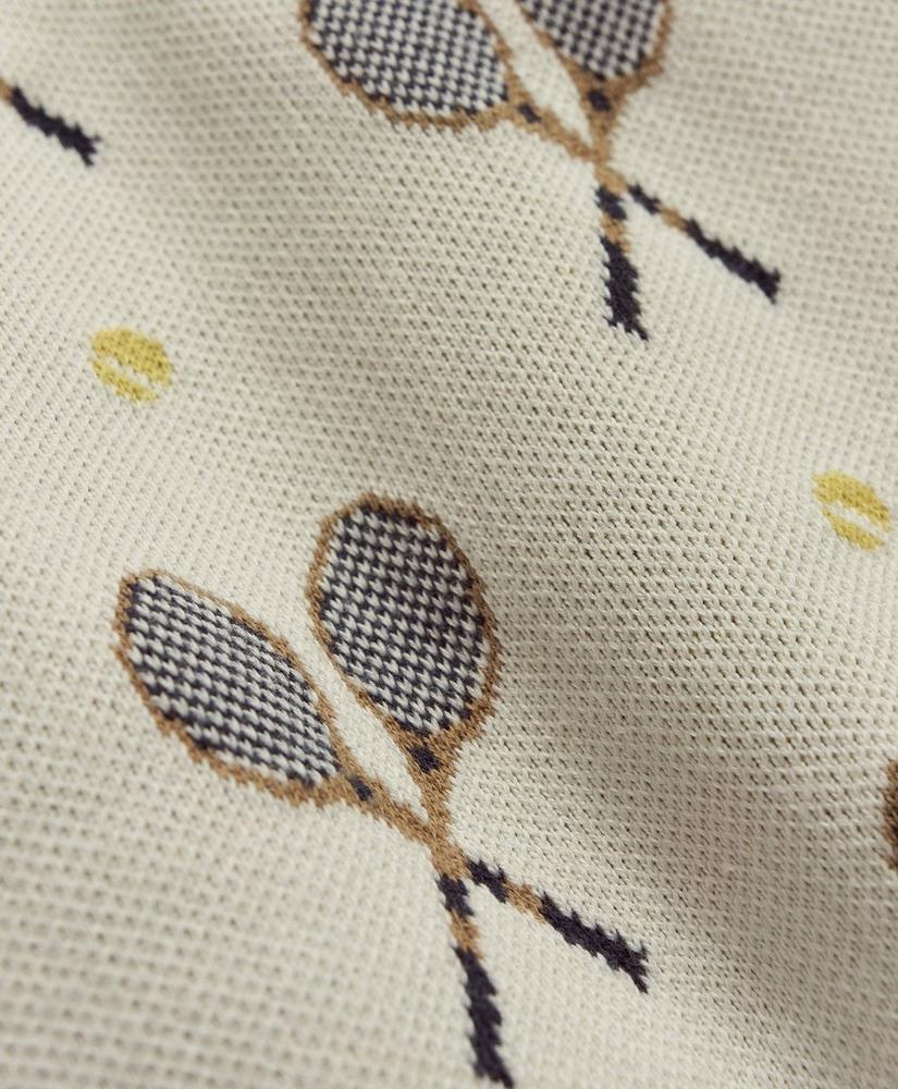 Supima® Cotton Racquet Jacquard Pattern Cardigan, image 7