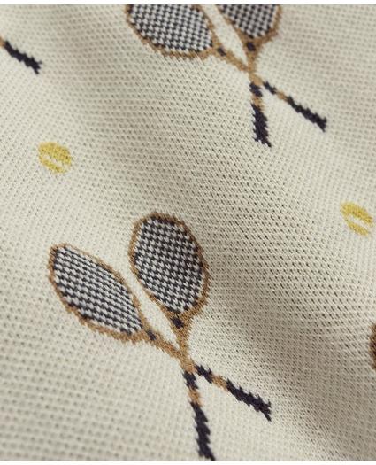 Supima® Cotton Racquet Jacquard Pattern Cardigan, image 7