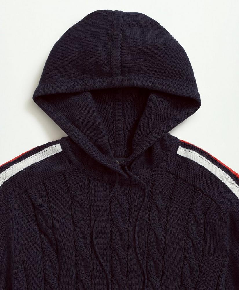 Cotton Cable Nautical Stripe Hoodie, image 2