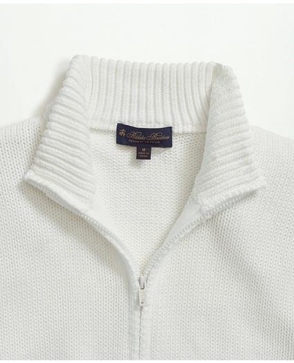 Supima® Cotton Full-Zip Ribbed Cardigan, image 2
