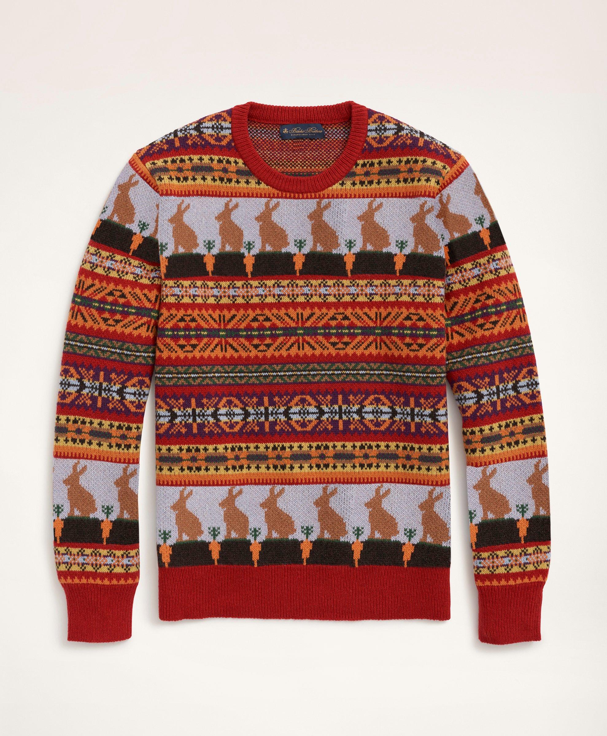 Men's Lunar New Year Wool Blend Fair Isle Sweater