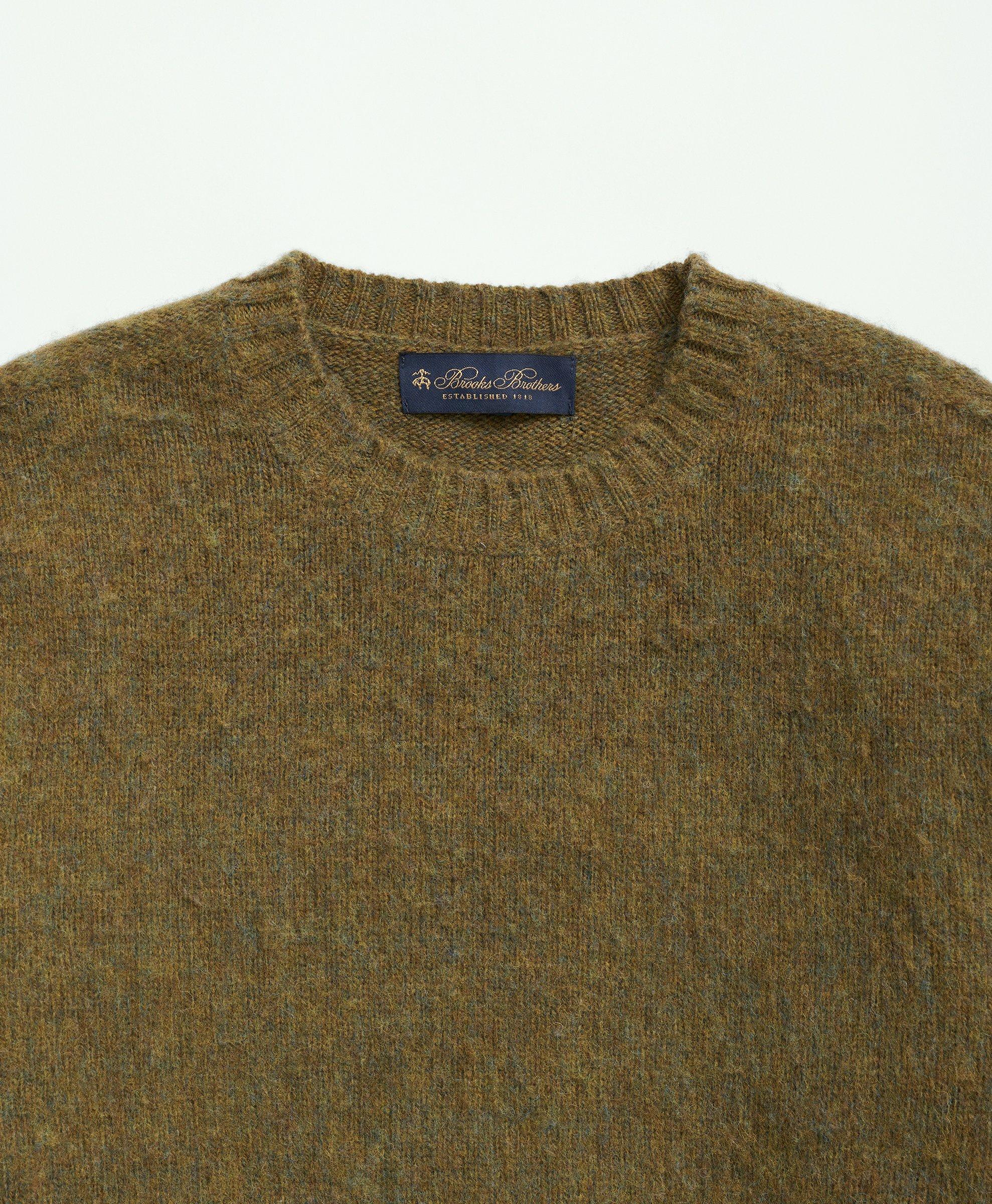 Lambswool Ribbed Half-Zip Military Sweater