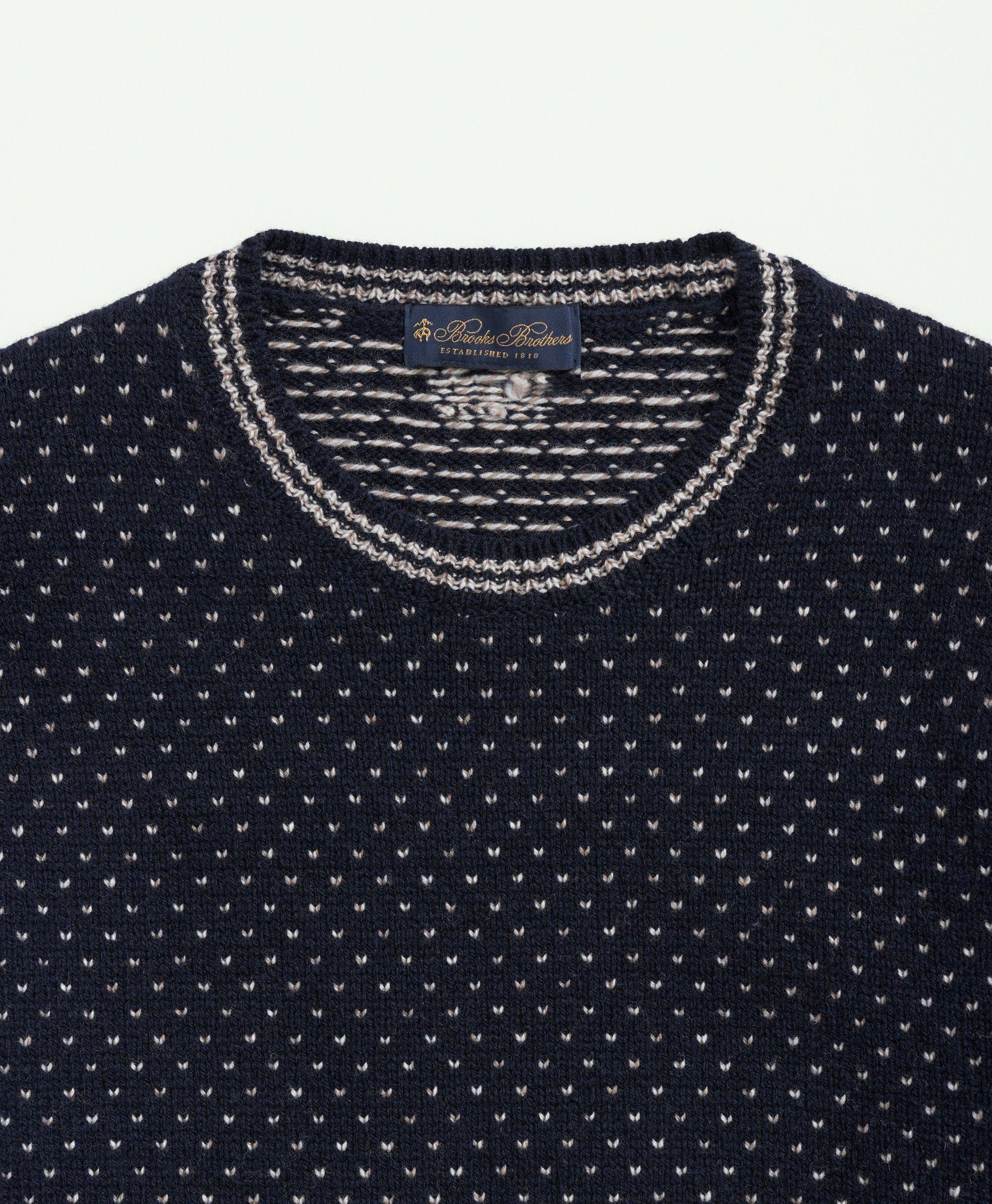 Merino Wool Crewneck Dot Jacquard 1818 Sweater, image 2