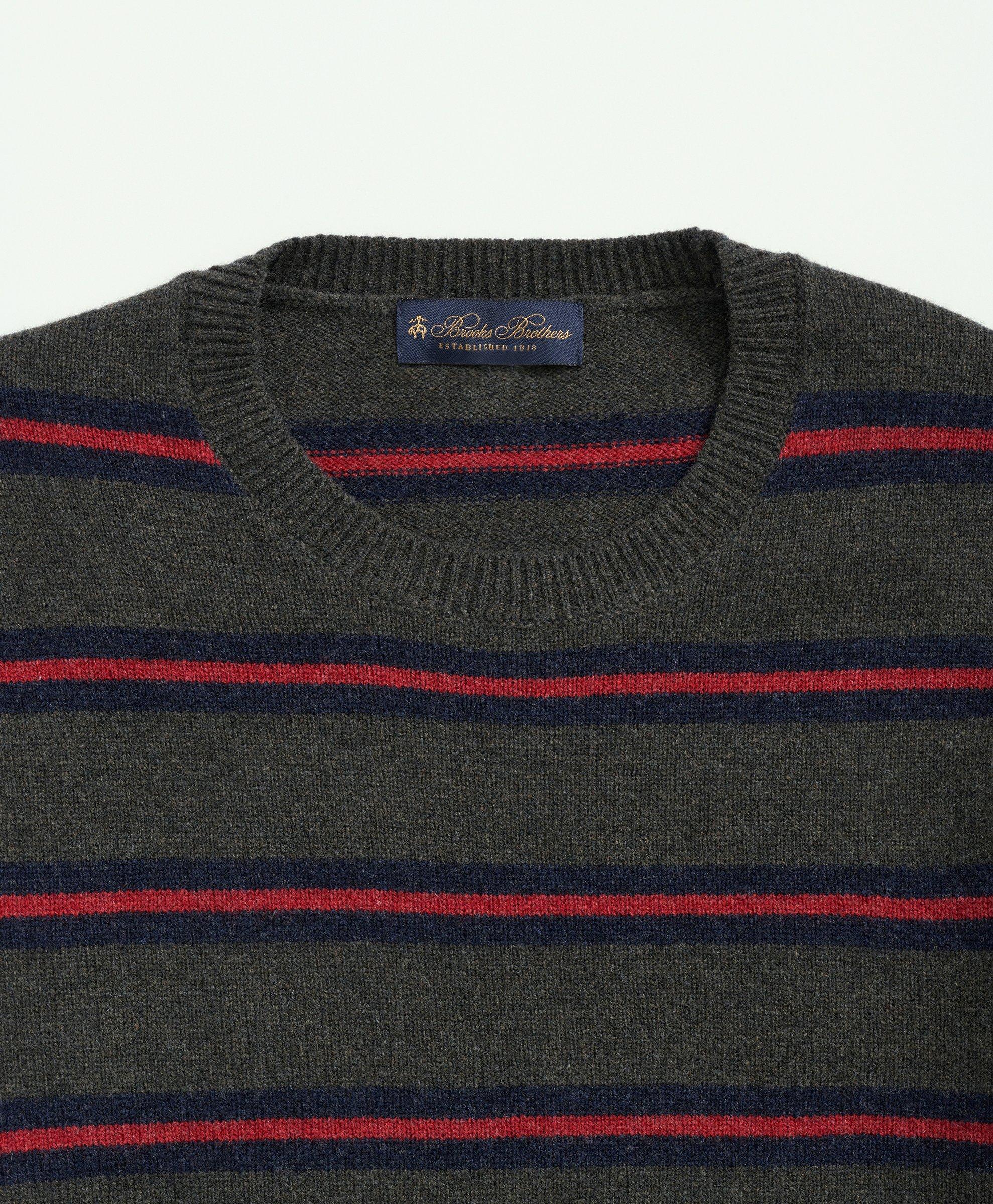 Brooks Brothers Men's Merino-Silk-Cashmere Duck Intarsia Sweater