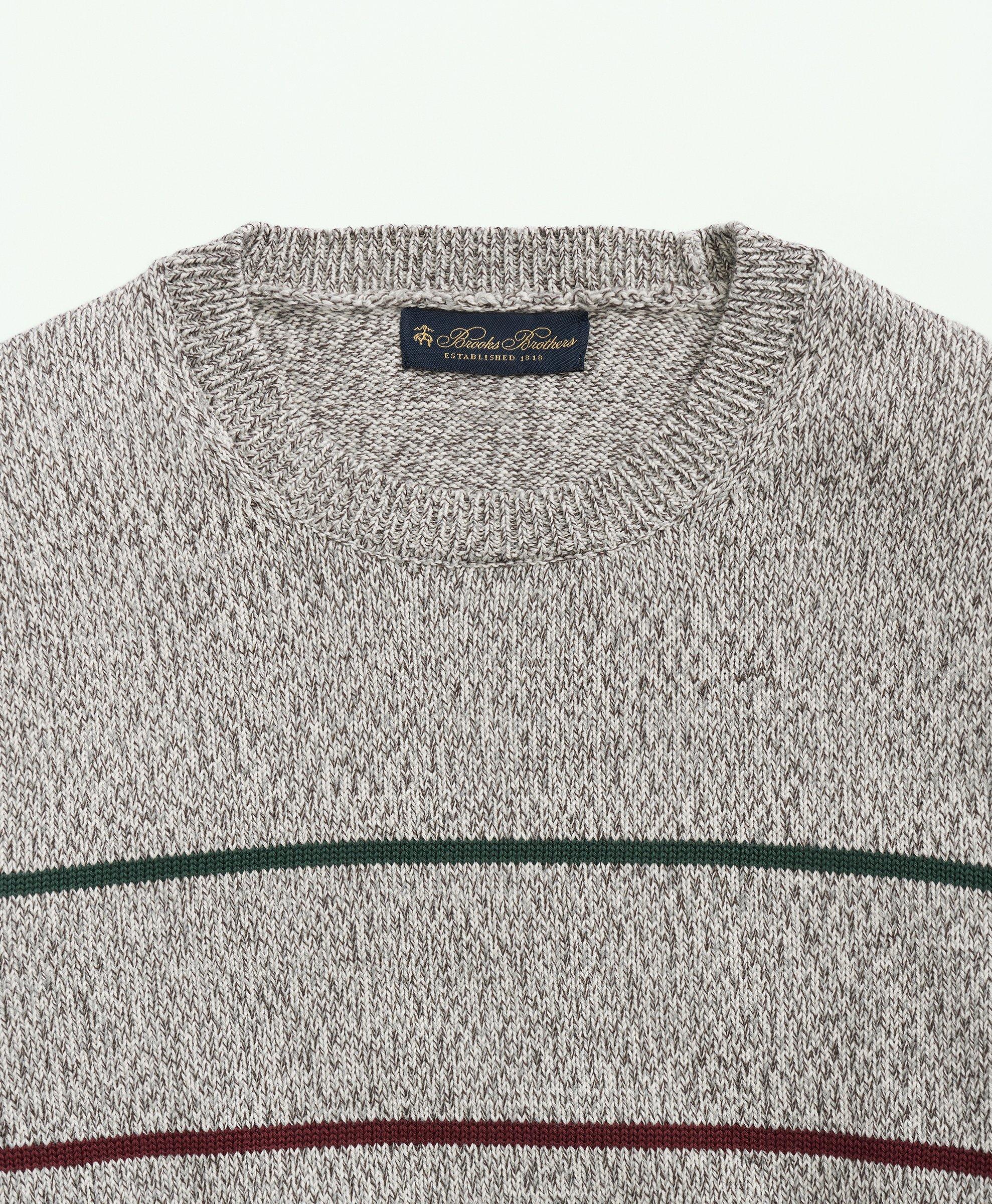 Supima Cotton Crewneck Striped Sweater