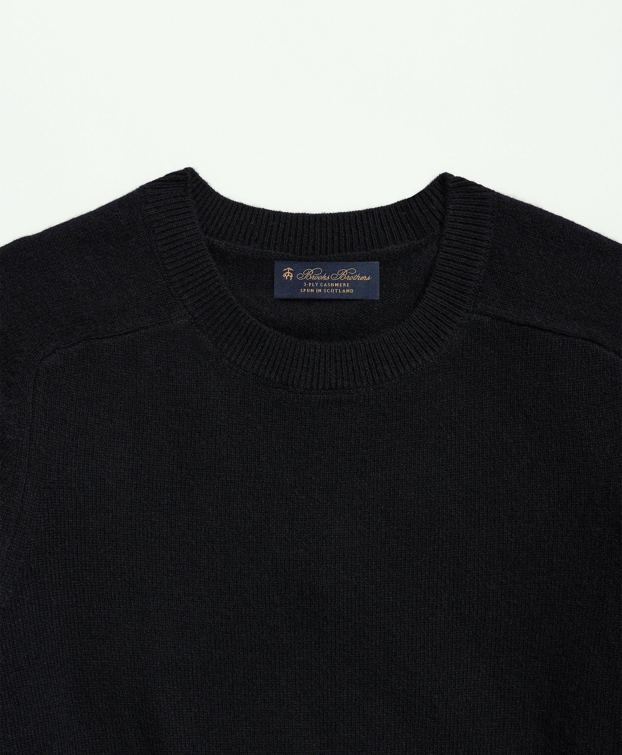 3 Ply Cashmere Crewneck Saddle Shoulder Sweater