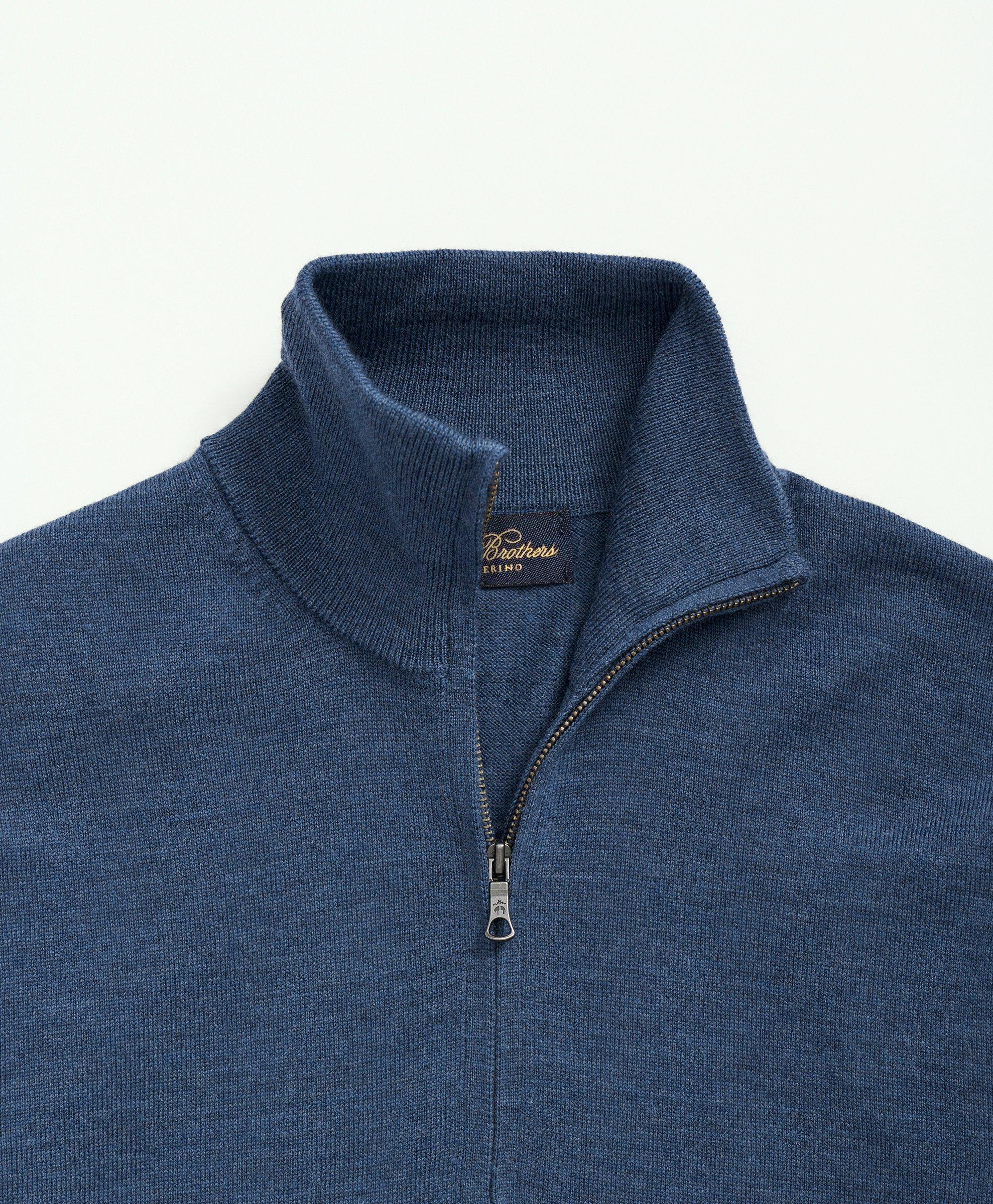 Fine Merino Wool Half-Zip Sweater
